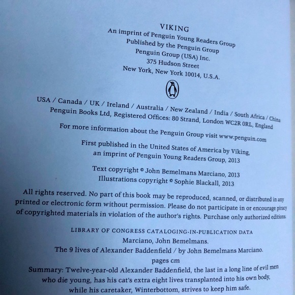 NEW Hardcover The Nine Lives of Alexander Baddenfield - Picture 8 of 14